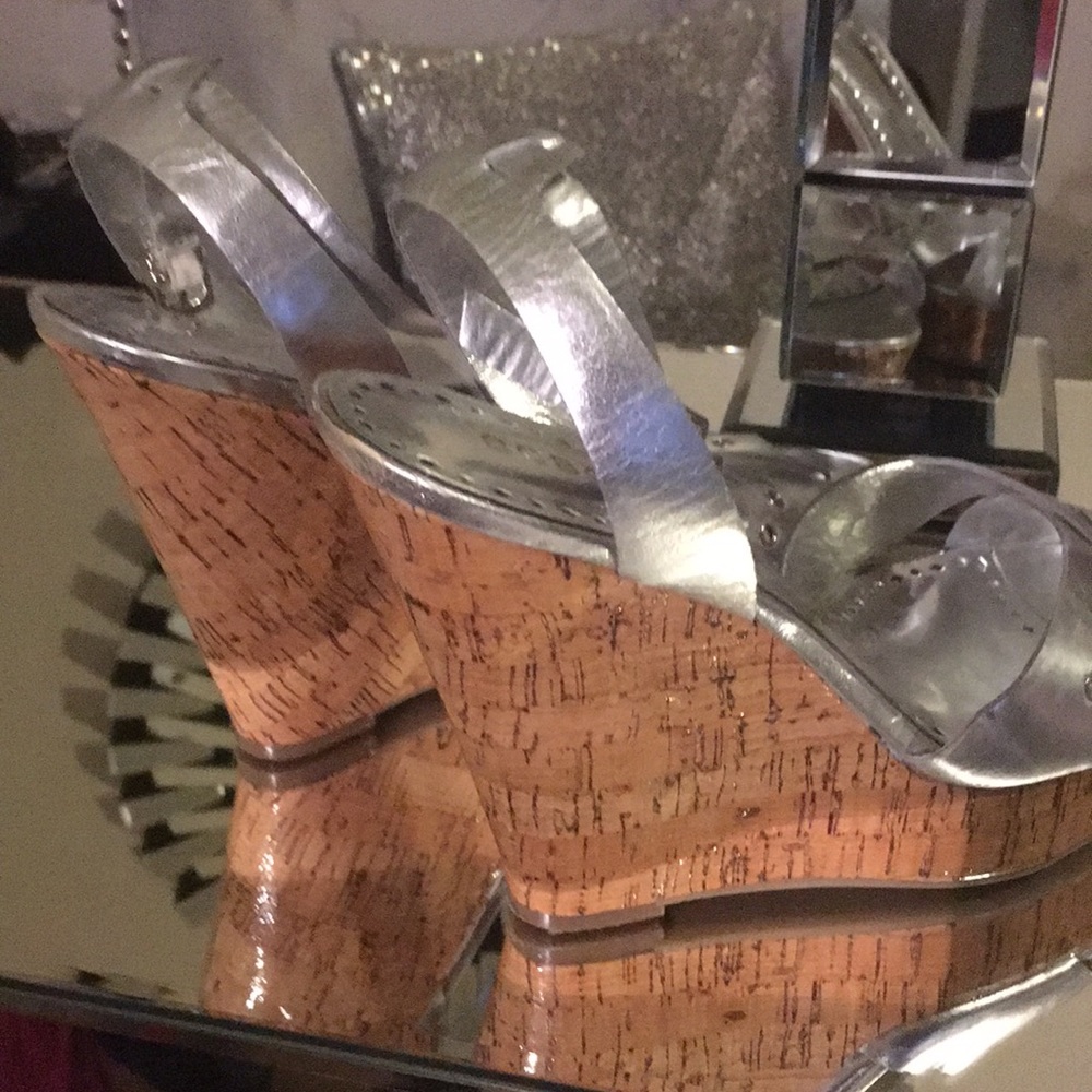BCBG wedges with ankle straps